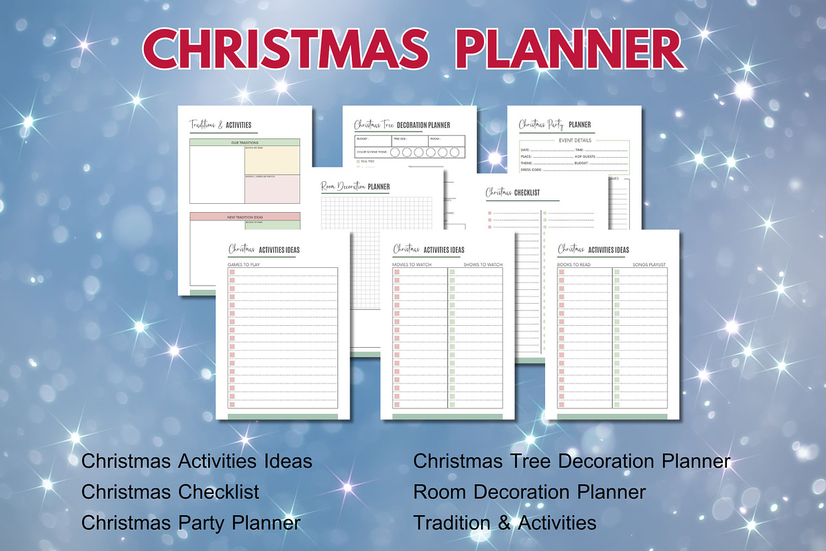 Editable Christmas Planner - Canva preview 8