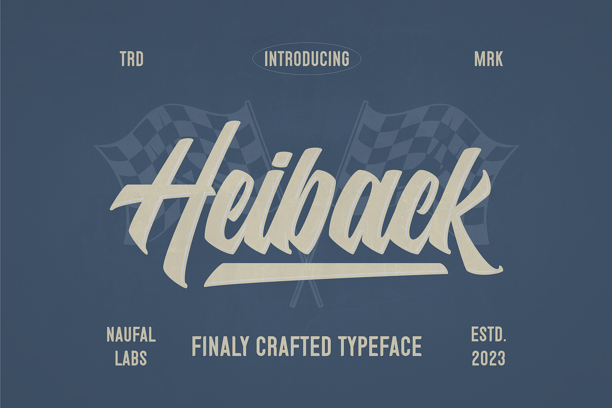 Heiback Script Font, a Script Font by Naufal Labs (Photo 1 of 15)