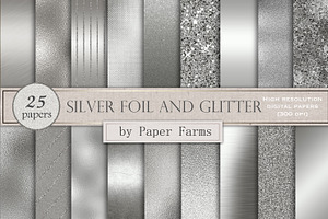 Silver Foil And Glitter