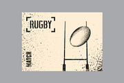 Rugby vintage grunge vector posters., a Sport Illustration by PoPaShop (Thumbnail 7 of 9)
