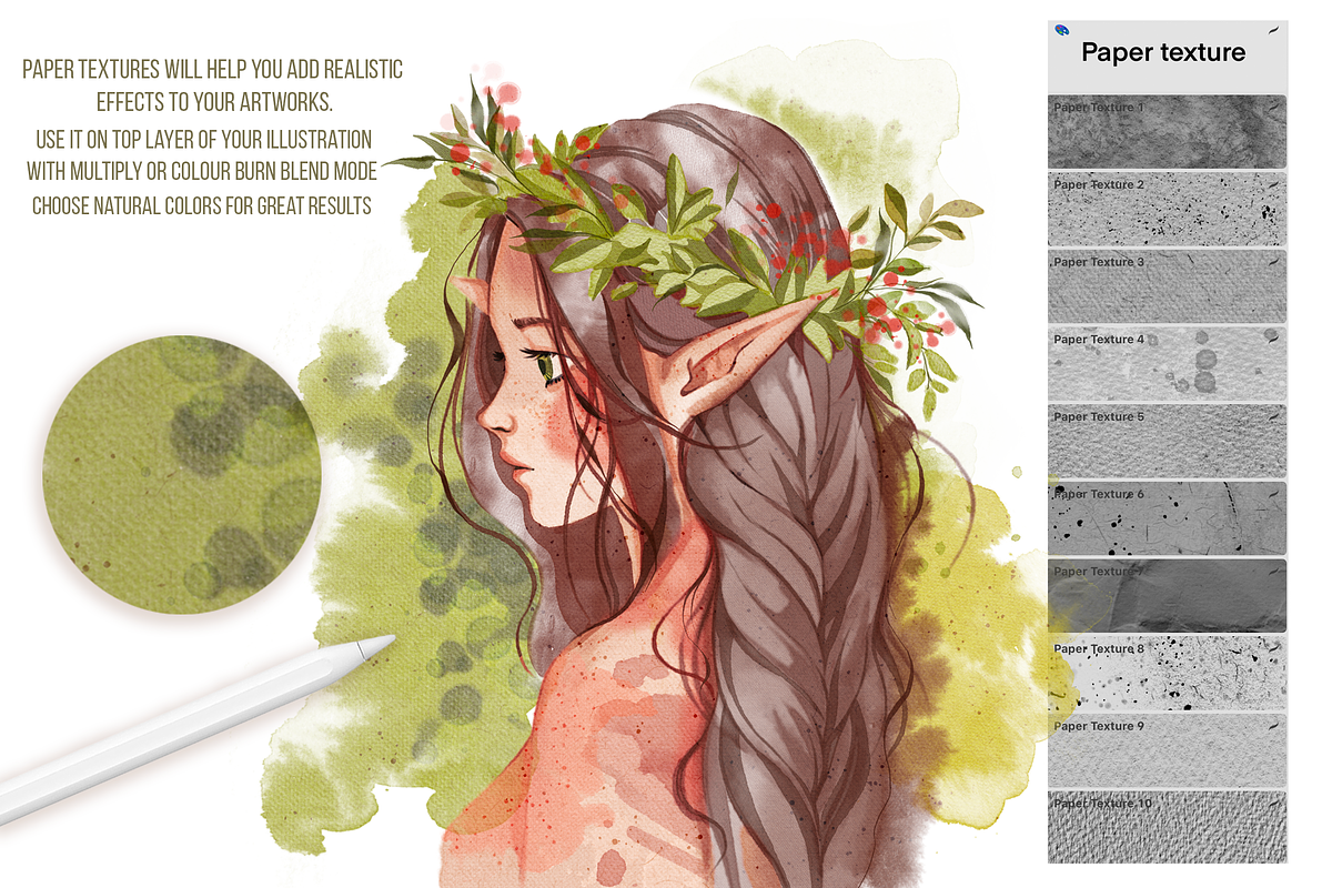 WATERCOLOR STUDIO FOR PROCREATE, a Brush Add-On by AlexandraArt (Photo 7 of 11)