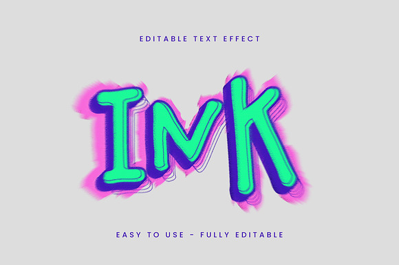 Neon Distorted Gradient Text Effect preview 4