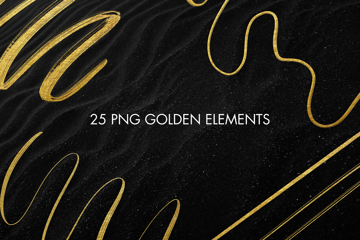 41 Gold Brush Strokes Png, a Texture Graphic by Kat Anti (Photo 5 of 7)