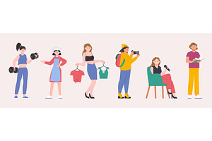 Different occupations. Female, a Person Illustration by LadadikArt
