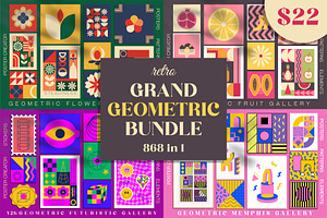Big retro geometric collection