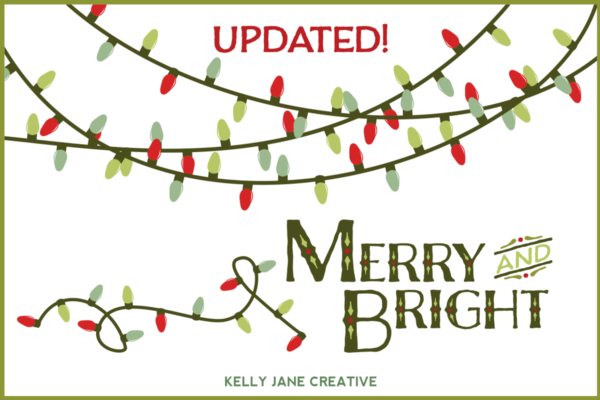 Christmas Lights Vector, a Decorative Illustration by Kelly Jane Creative (Photo 1 of 4)