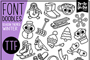 Winter Doodle Font, a Handwritten Font by Zip-A-Dee-Doo-Dah Designs (Thumbnail 1 of 2)