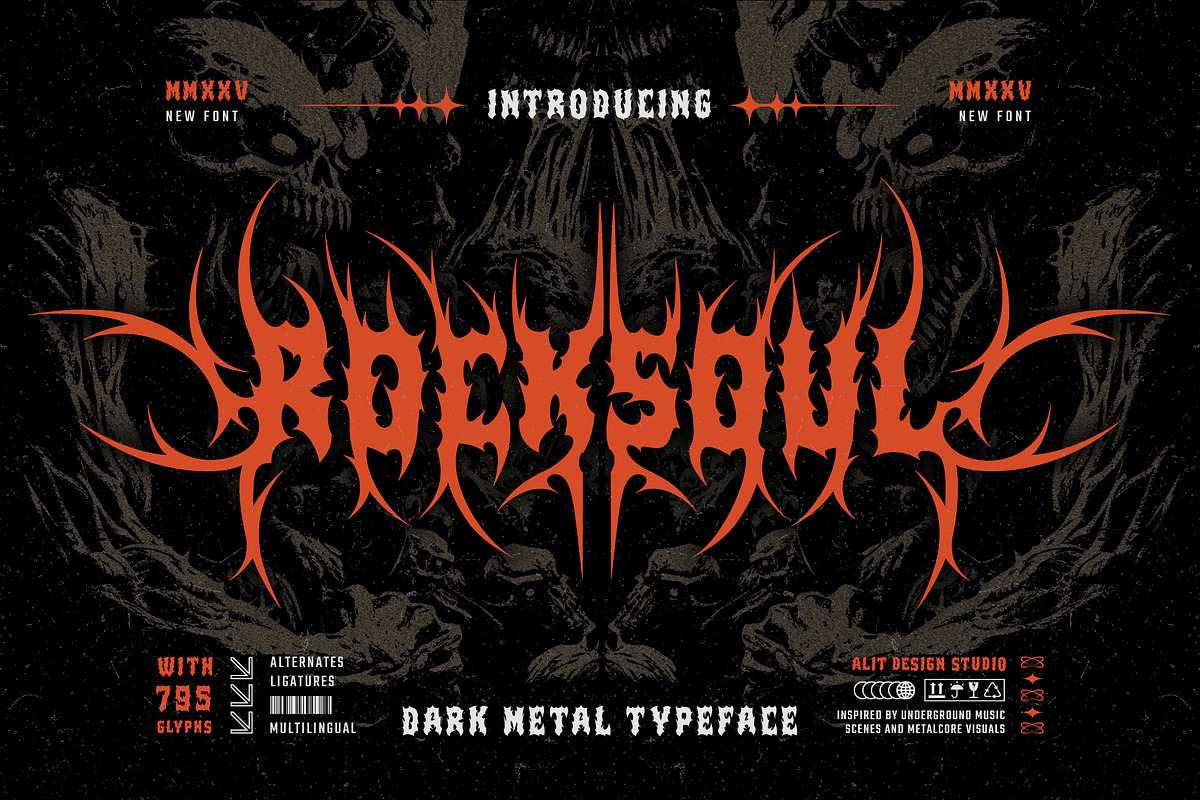 Rocksoul Typeface, a Blackletter Font by alit design (Photo 1 of 17)