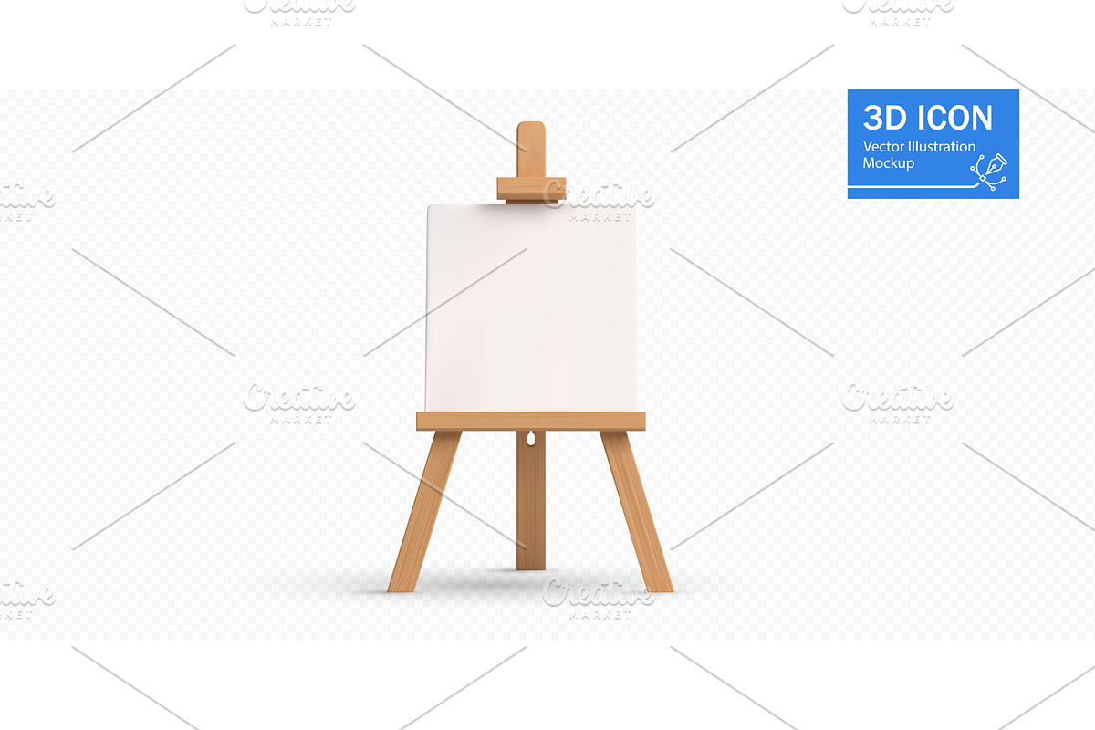 Blank easel ready for creative, an Object Illustration by ZinetroN
