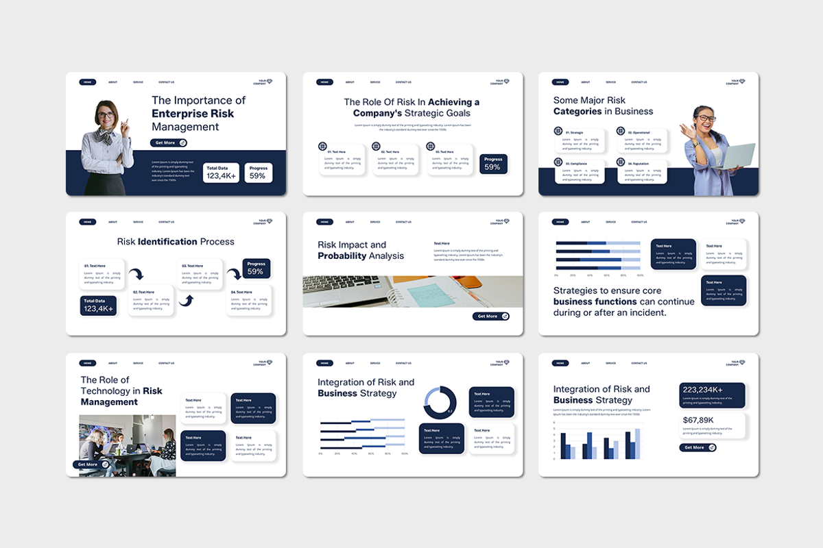 Risk Business - PowerPoint Template, a Presentation Template by Iqsiart Studio (Photo 2 of 3)