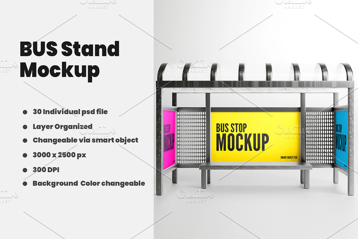 Bus Stand Mockup PSD file., an Advertising Mockup by samsulpassive (Photo 1 of 3)
