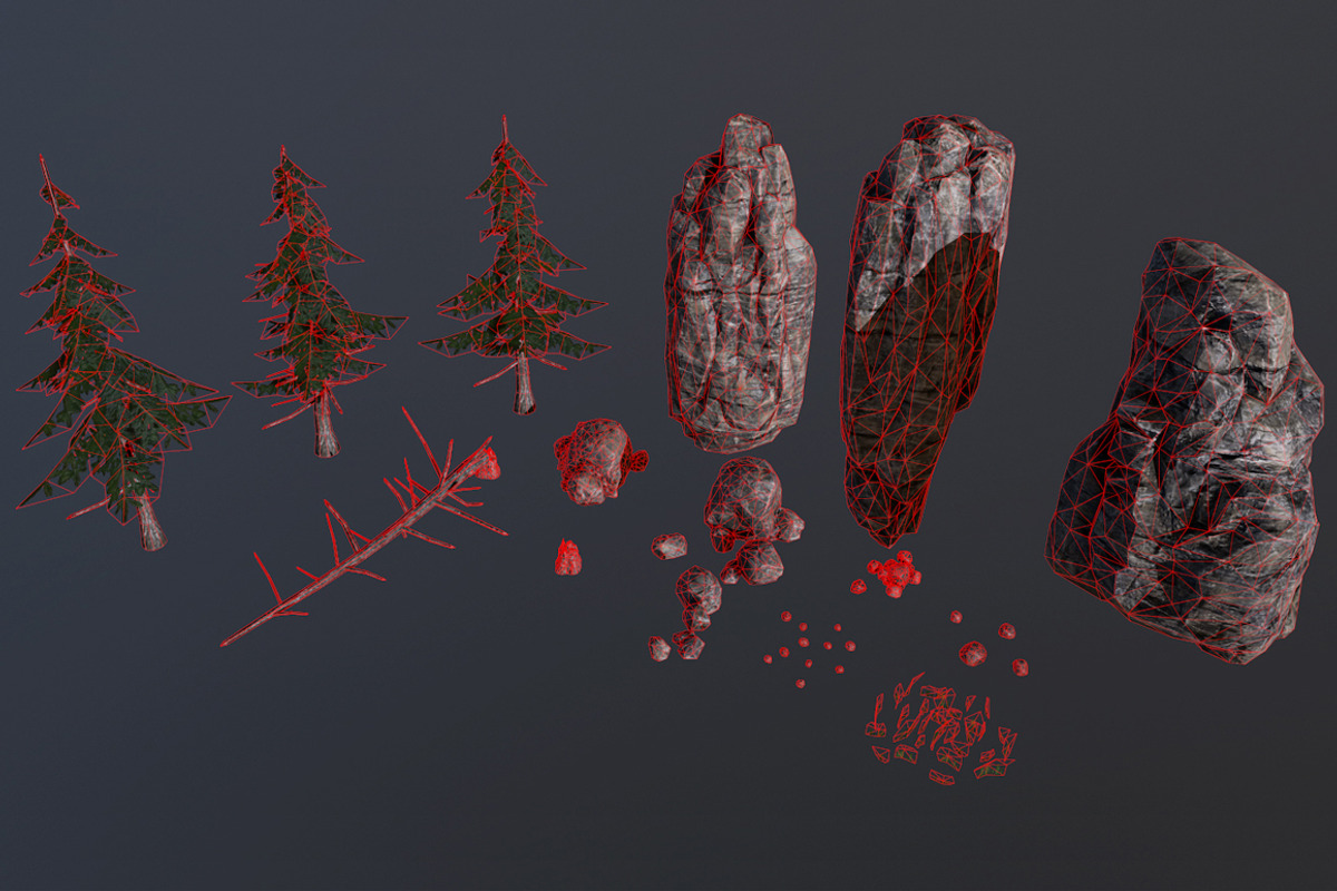Landscape Set - Game Ready Assets, a Plants & Tree 3D Model by sebvhe (Photo 2 of 4)