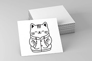12 Funny Cat Wearing Jacket Coat, an Animal Illustration by jongcreative (Thumbnail 6 of 6)