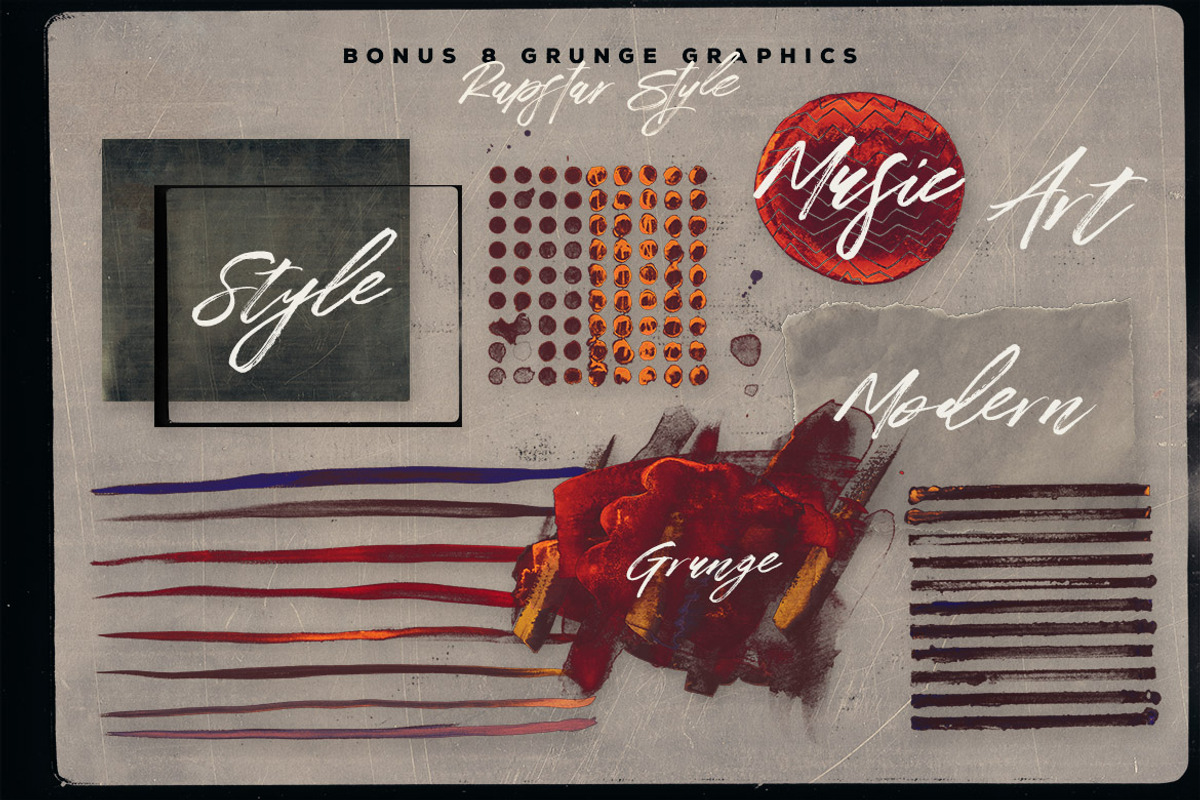 Rapstar Brush & SVG Font preview 4