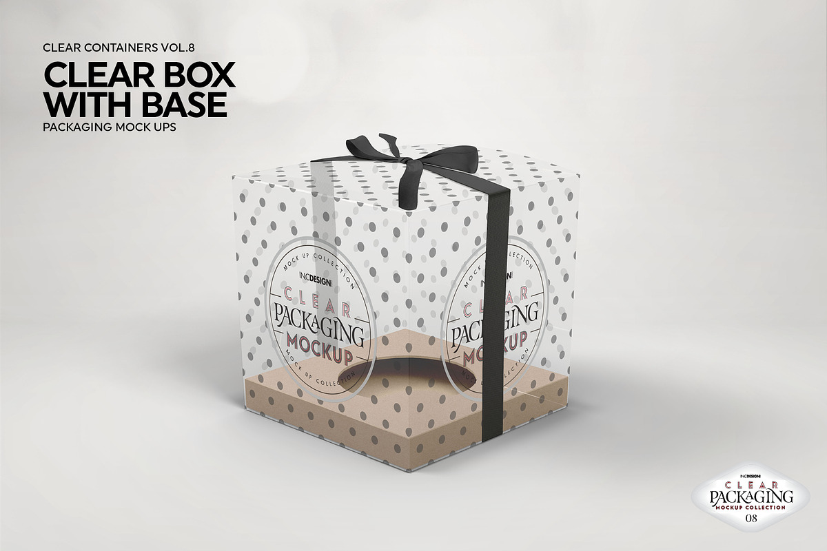 Clear Cupcake Box Packaging Mockup, a Cups & Container Mockup by INCDesign (Photo 4 of 8)