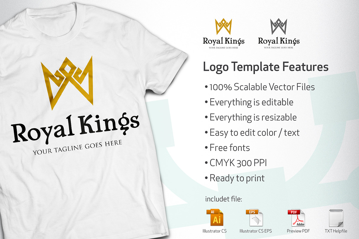 Royal Kings logo, a Branding & Logo Template by vectorlogos89 (Photo 2 of 2)