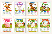 Animal Flash Cards, a Stationery Template by Designmela01 (Thumbnail 2 of 5)