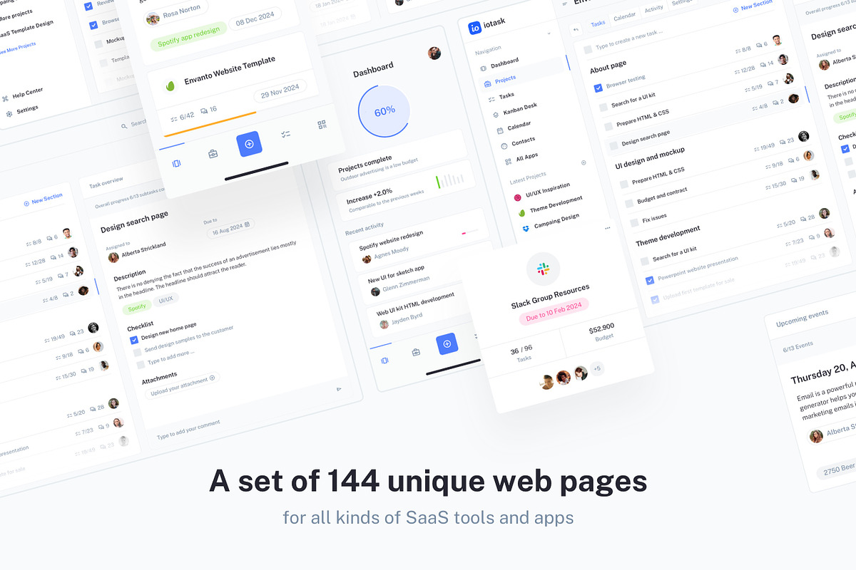 IOTASK - Project Management UI Kit, an UI Kit Template by WhiteUI.Store (Photo 2 of 13)