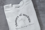 Gildan White Sweater Flat Lay, a Hoody Mockup by Masters of Instagram (Thumbnail 1 of 2)
