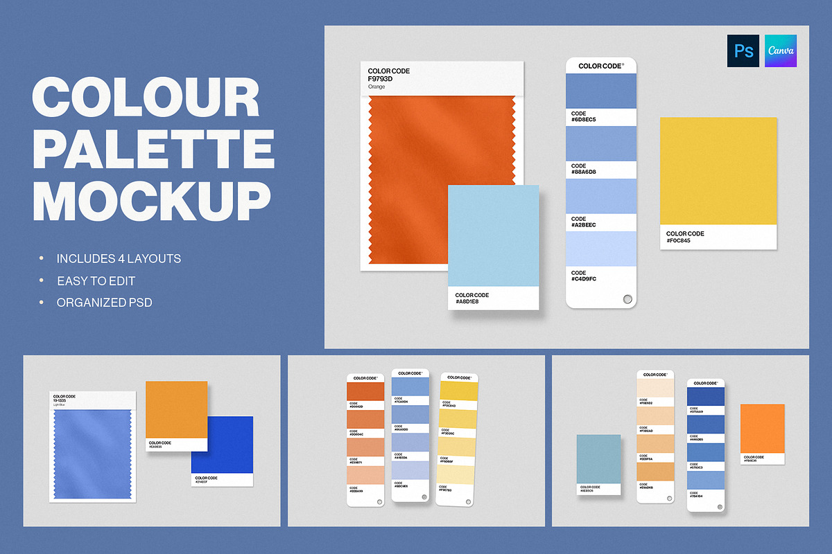 Color Palette Mockup Template, a Branding & Logo Template by ...