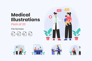 Medical Illustrations, a Templates & Theme by Triangle Squad