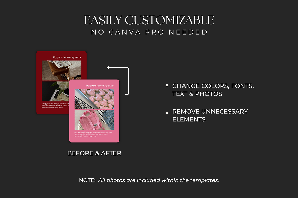 Pink iOS Core Instagram Posts, a Social Media Template by Meraki Templates (Photo 5 of 8)