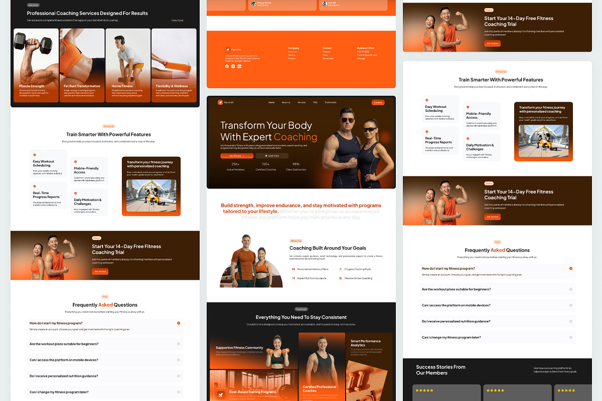 Fitness Coaching Landing Page, a Landing Page Template by Font Kingdom (Photo 4 of 5)