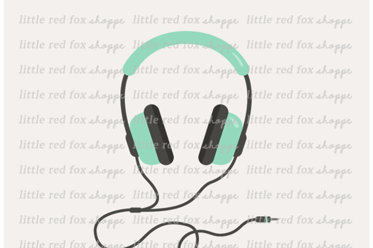 Headphones Clipart, an Illustration by Little Red Fox Shoppe (Photo 2 of 2)