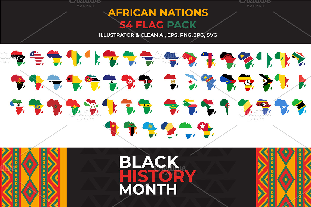 Maps with Flags of African Nations, an Object Graphic by wpslove (Photo 2 of 7)