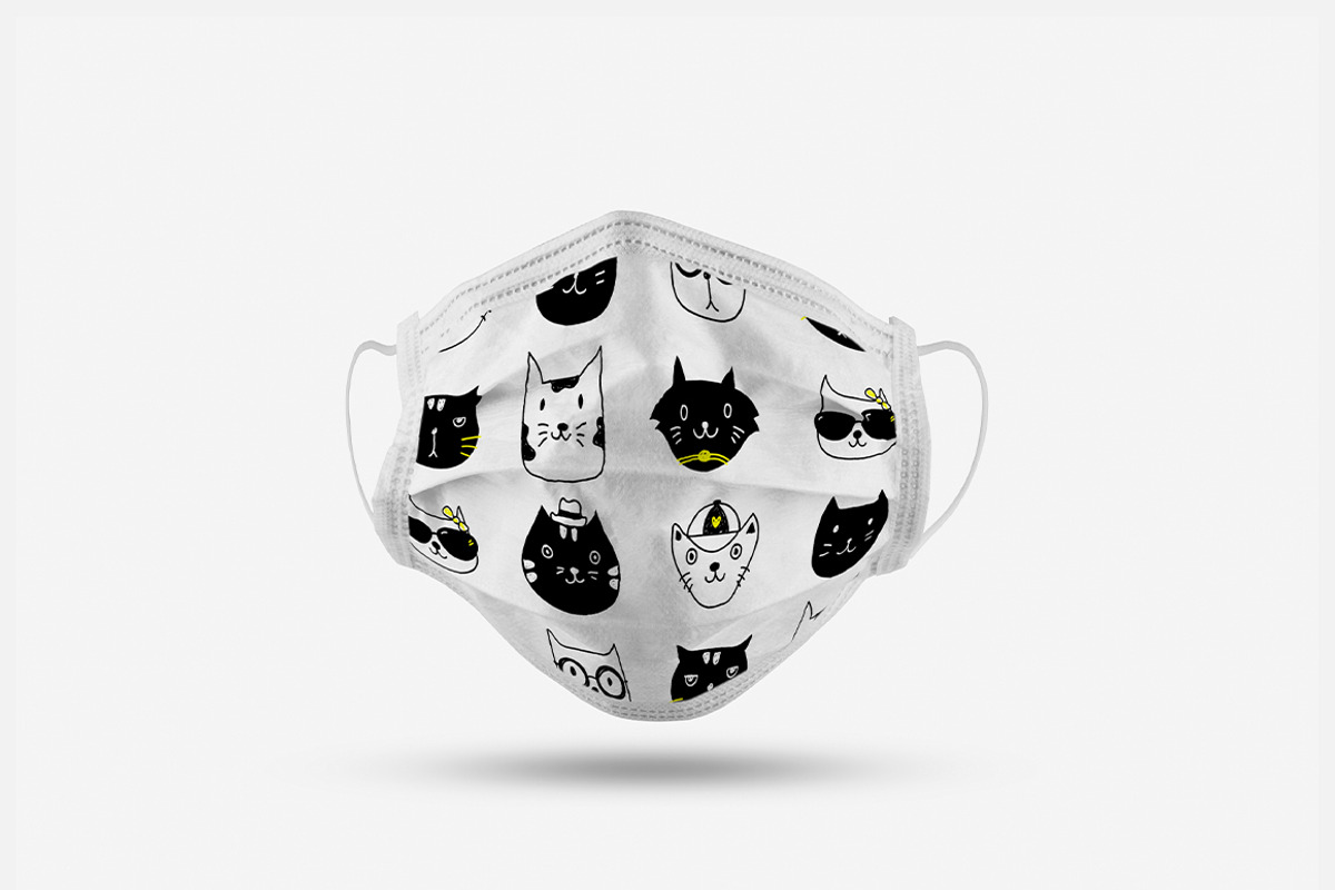Face Mask Mock-up_01, a Mask Mockup by Mila (Photo 2 of 3)