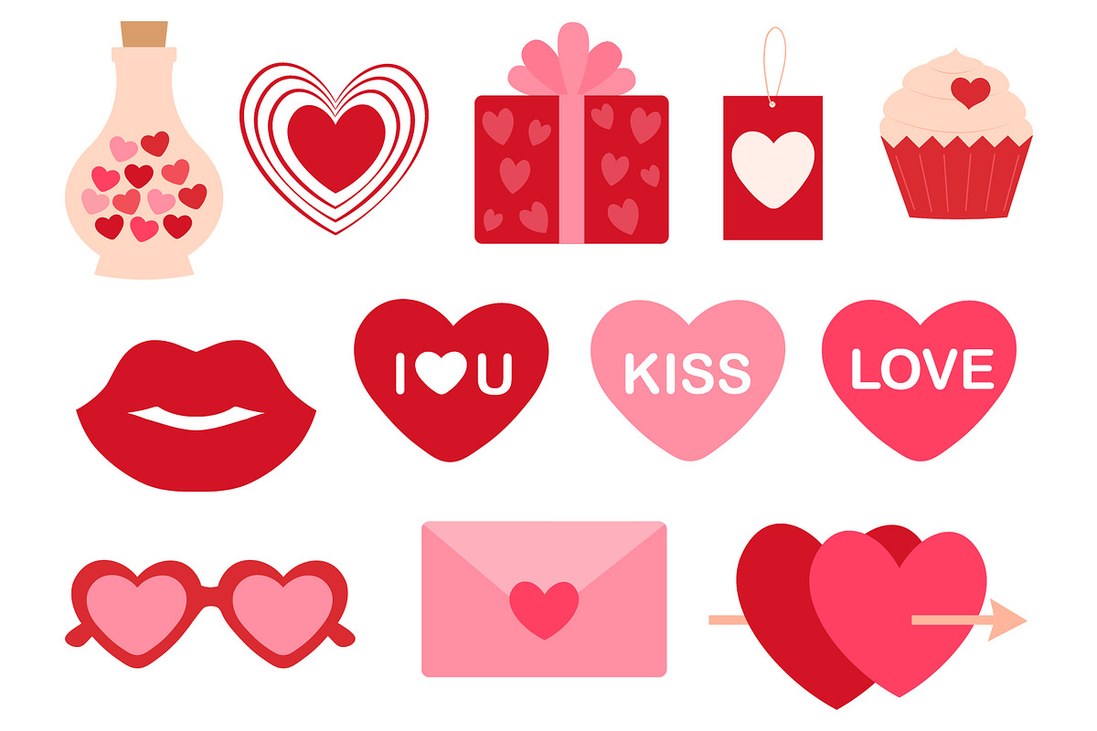 Valentine's day clipart, an Illustration by IrinaShishkova (Photo 4 of 7)