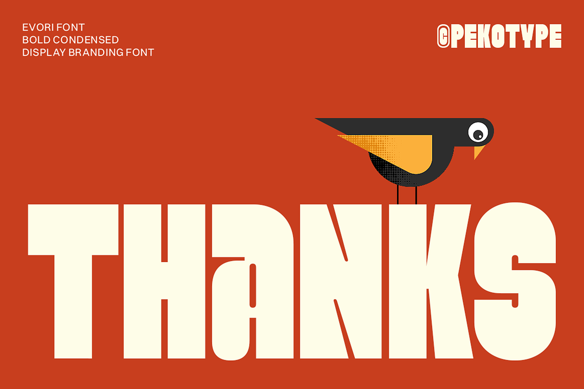 Evori - Bold Condensed Display Font, a Sans Serif Font by Pekotype (Photo 15 of 15)