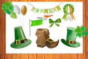 St Patrick's Day watercolor clipart, an Illustration by AkvarelRiver (Thumbnail 3 of 9)