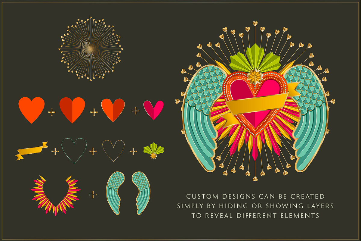 Valentines Milagro Heart Creator, an Illustration by Lee Iley (Photo 2 of 6)