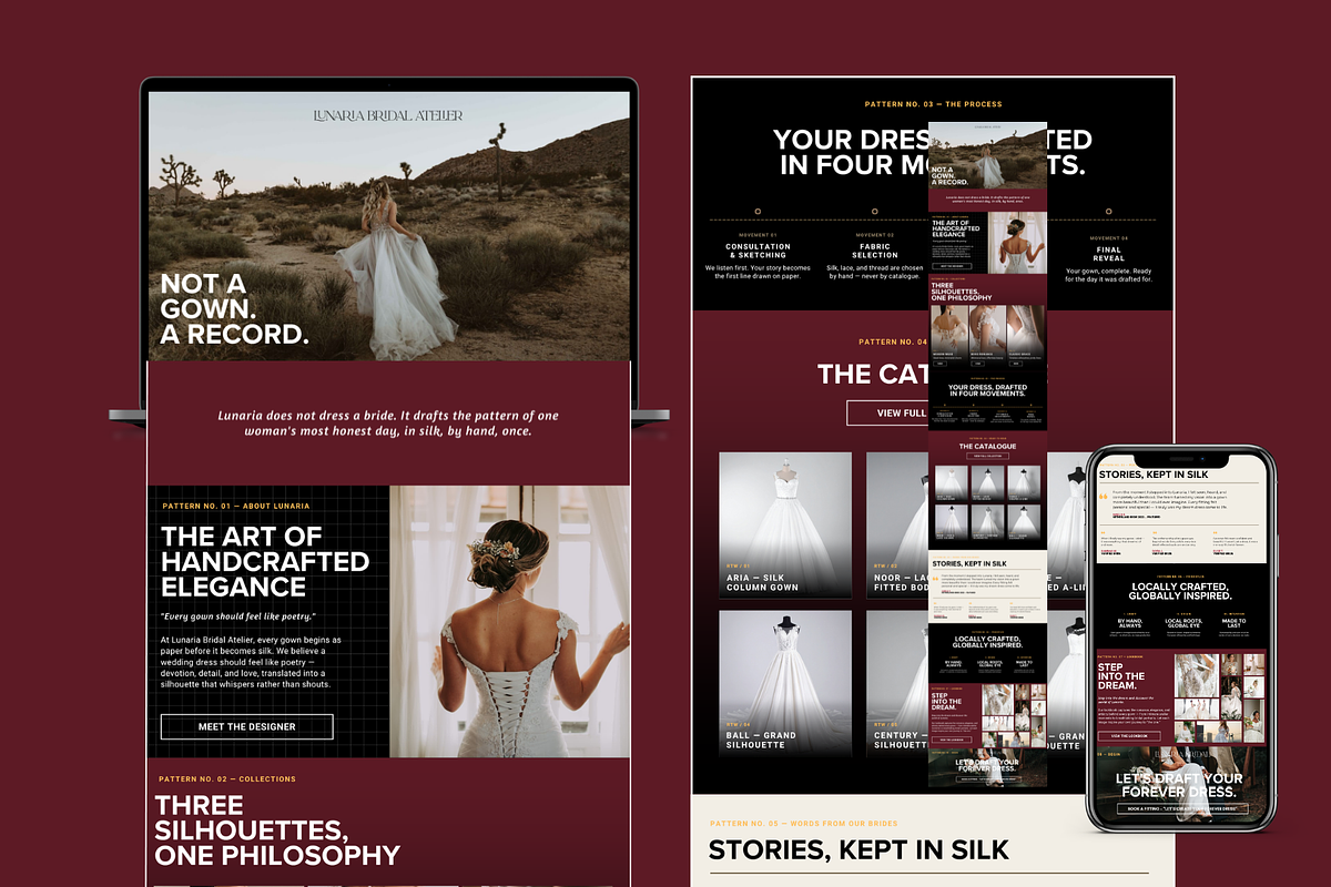 Bridal Shop Website Template, a Landing Page Template by wekreatif (Photo 2 of 5)