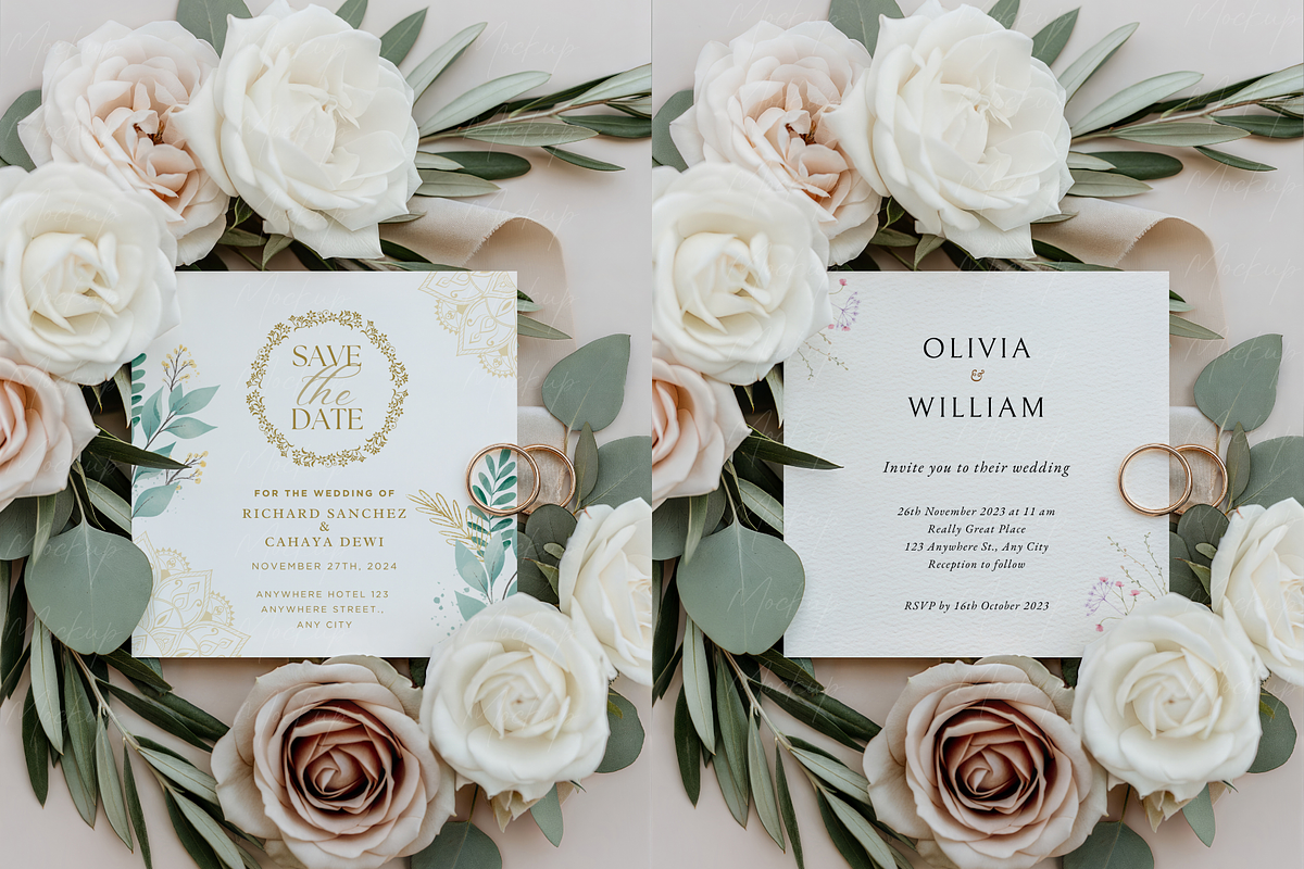 Square Wedding Mockup Rings, a Product Mockup by TatiMockup (Photo 3 of 3)