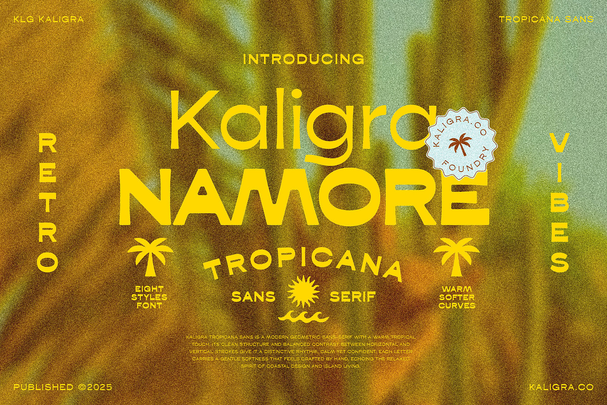 Kaligra Tropicana Sans, a Sans Serif Font by Kaligra.co (Photo 2 of 22)
