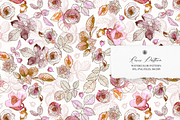 Watercolor Roses Pattern, a Pattern Graphic by Webvilla Studio (Thumbnail 1 of 7)