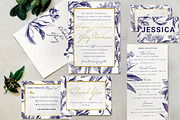 Gold & Navy Wedding Invitation Suite, an Invitation Template by BlueRobinDesignShop (Thumbnail 5 of 7)