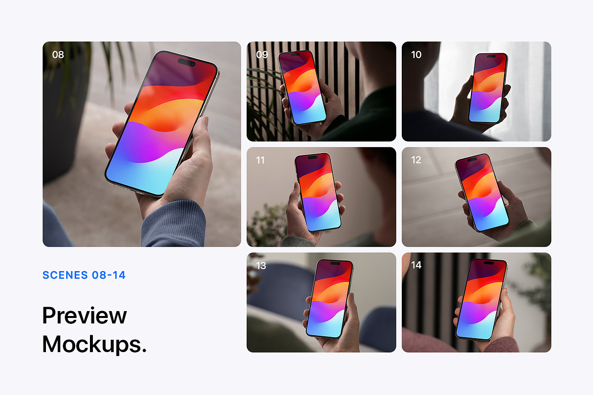 15 Phone 15 Pro In Hand Mockups, an iPhone Mockup by Asylab (Photo 3 of 26)
