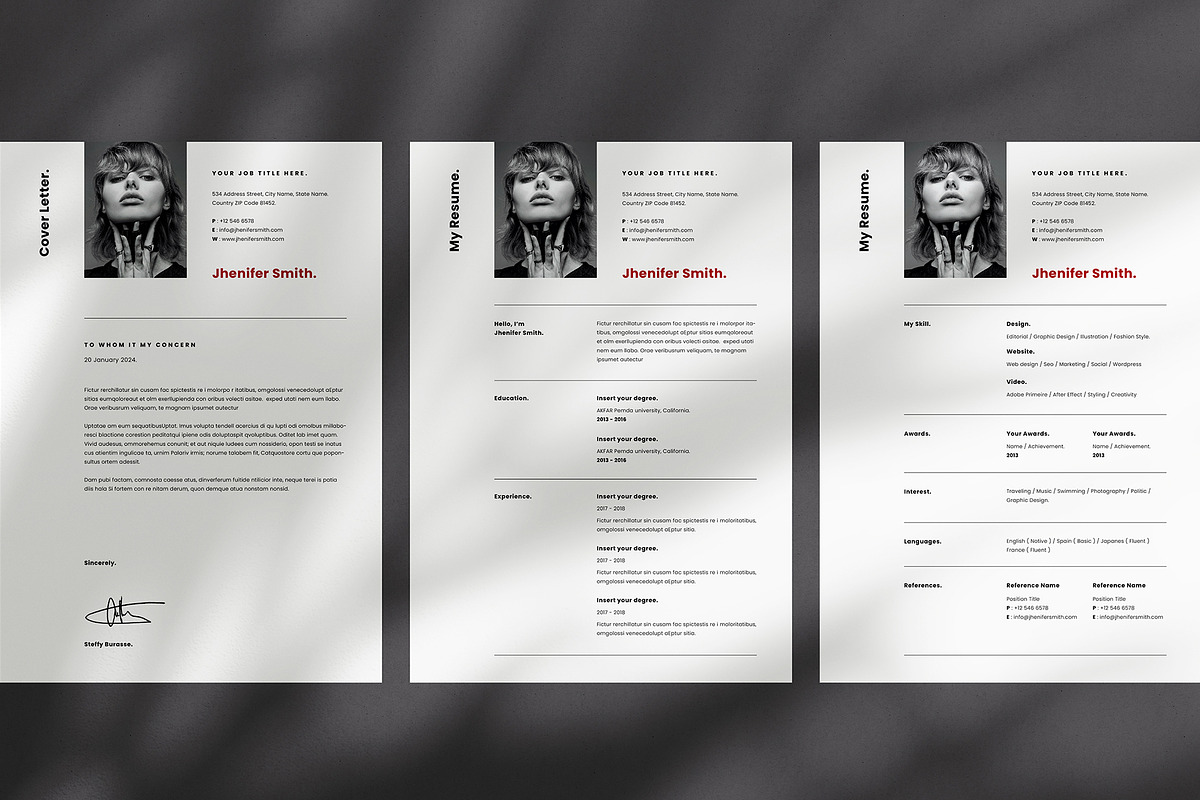 Resume Template/CV Template, a Resume Template by Symie Design (Photo 3 of 4)