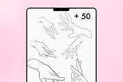 Procreate hands stamps, a Brush Add-On by vurdembrushes (Thumbnail 2 of 3)