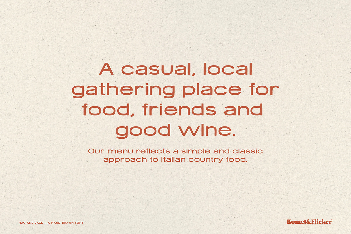 Mac and Jack, a Sans Serif Font by Komet & Flicker (Photo 8 of 13)