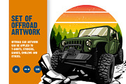 Off Road Car bundle artwork, a Transportation Illustration by grindstudio (Thumbnail 1 of 8)