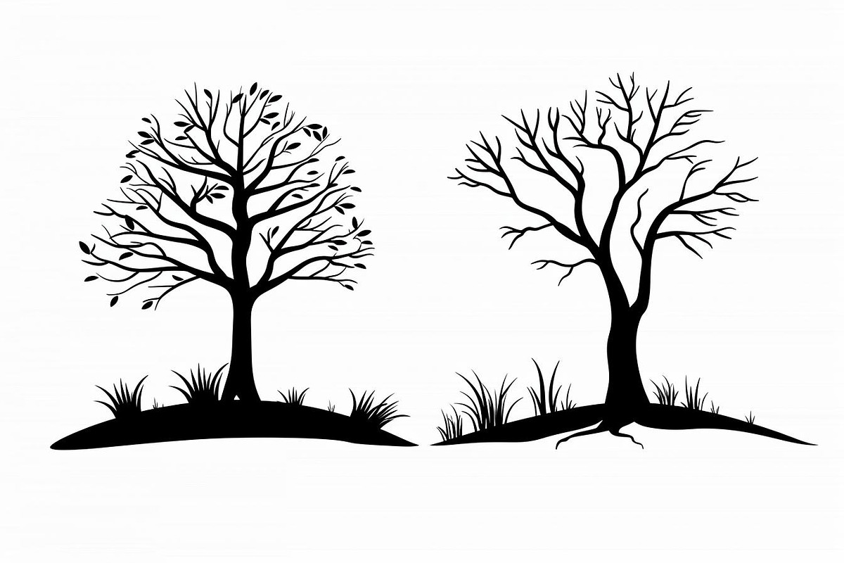Elegant Tree Silhouette Bundle, an Illustration by Designs_River (Photo 3 of 9)