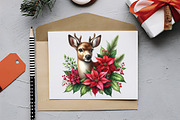 Poinsettia Christmas Watercolor Art, an Illustration by RobertsArt (Thumbnail 5 of 7)