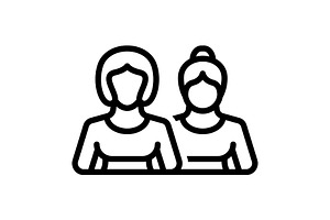 Sisters sissy black icon Icon for, an Outline Icon by Creative priyanka