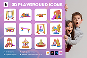 3D Play Area Icon Set, an Object 3D Model by Flat Icons (Thumbnail 1 of 8)