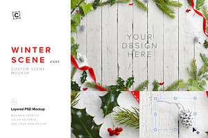 Winter Custom Scene Mockup 001