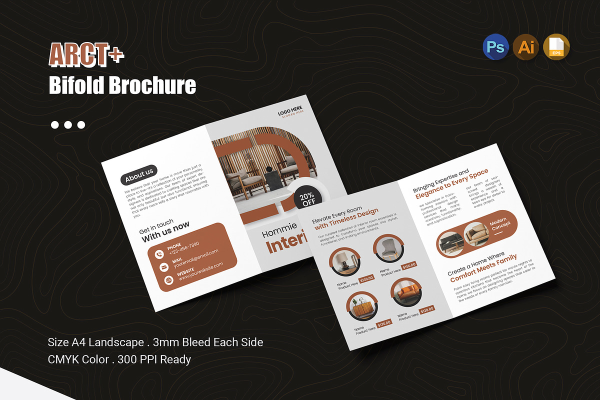 ARCT - Bifold Brochure, a Brochure Template by Esensifiksi.studio (Photo 1 of 3)
